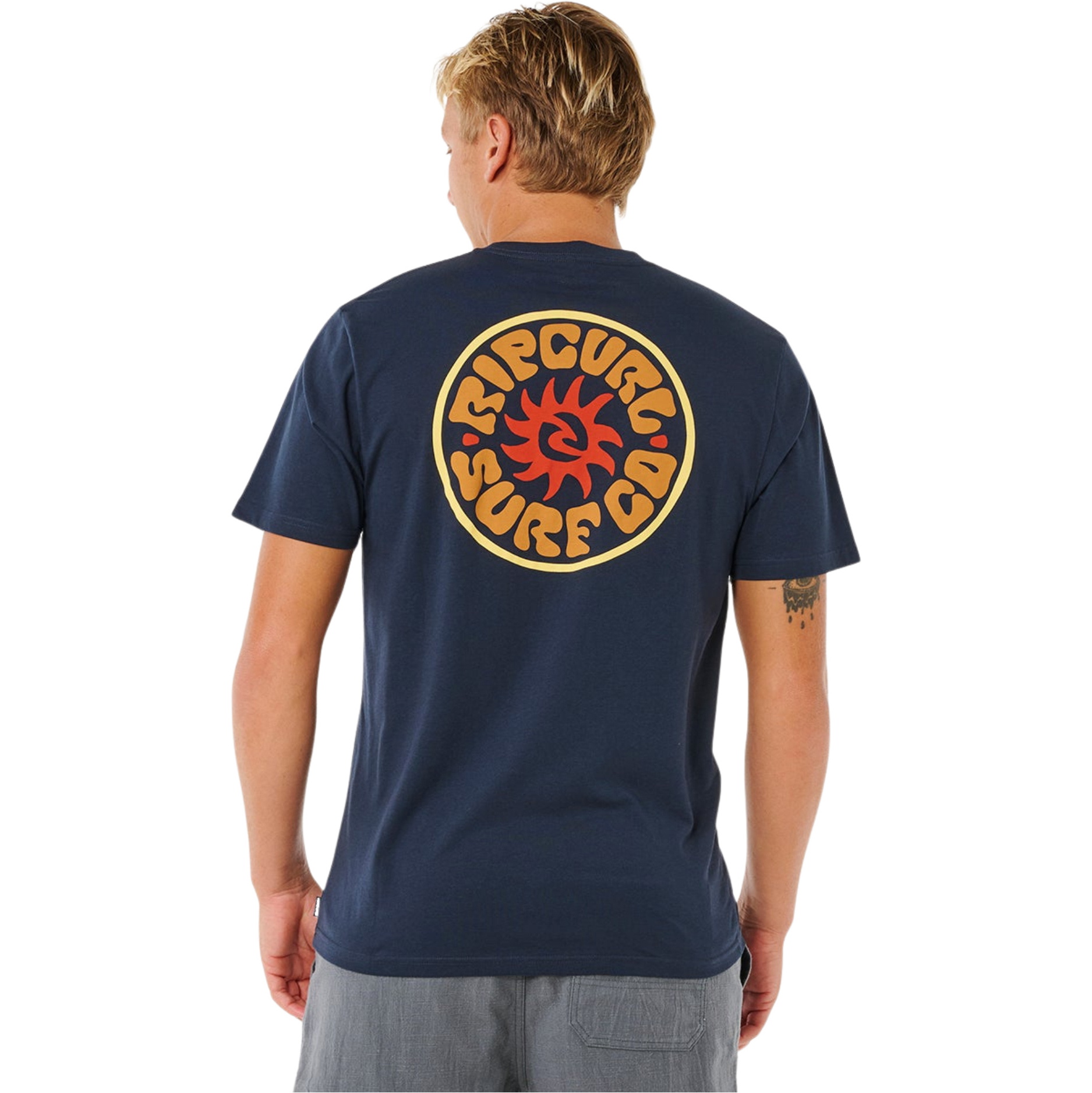 2026 Rip Curl Mens Pacific Rinse Circle Tee 0XDMTE - Dark Navy